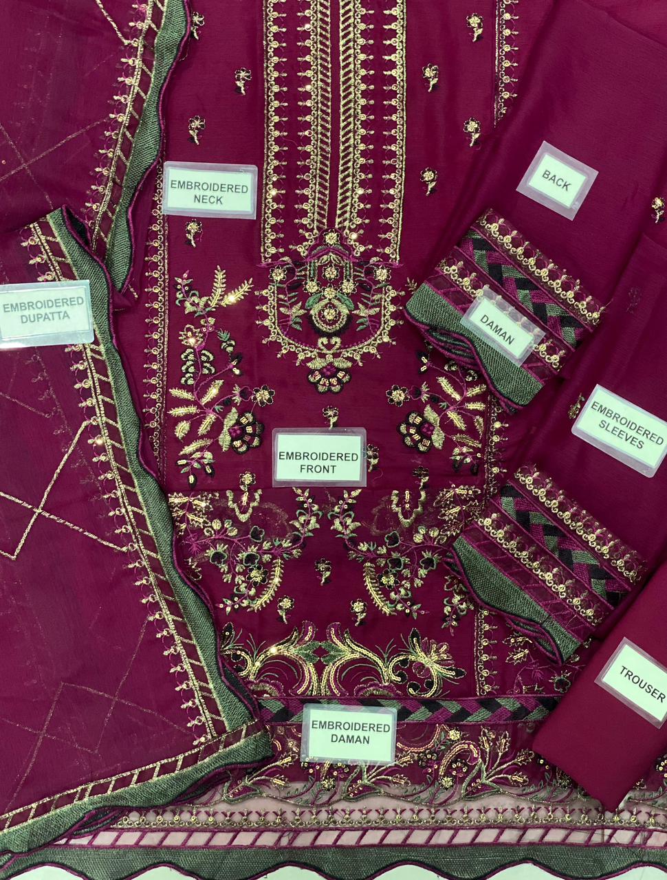 Asim Jofa – Luxury Unstitched 3PC Chiffon Masterpiece