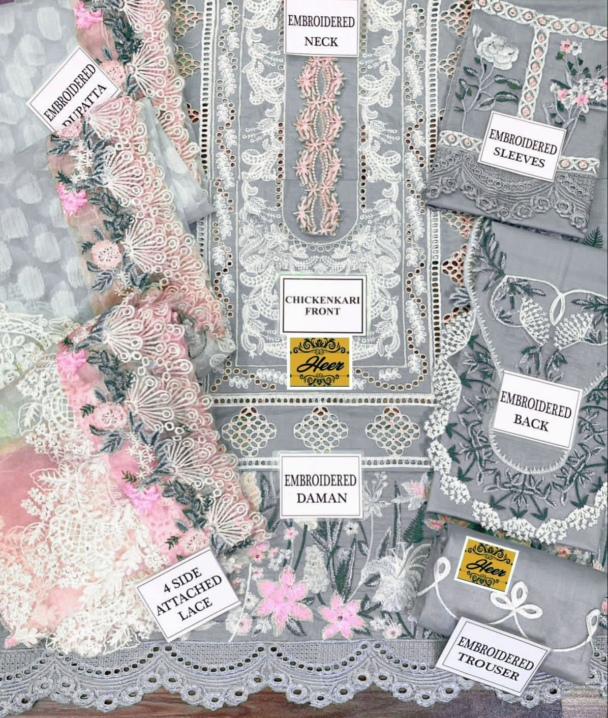 Crimson – Luxury Chikankari Lawn 3PC Jacquard Collection