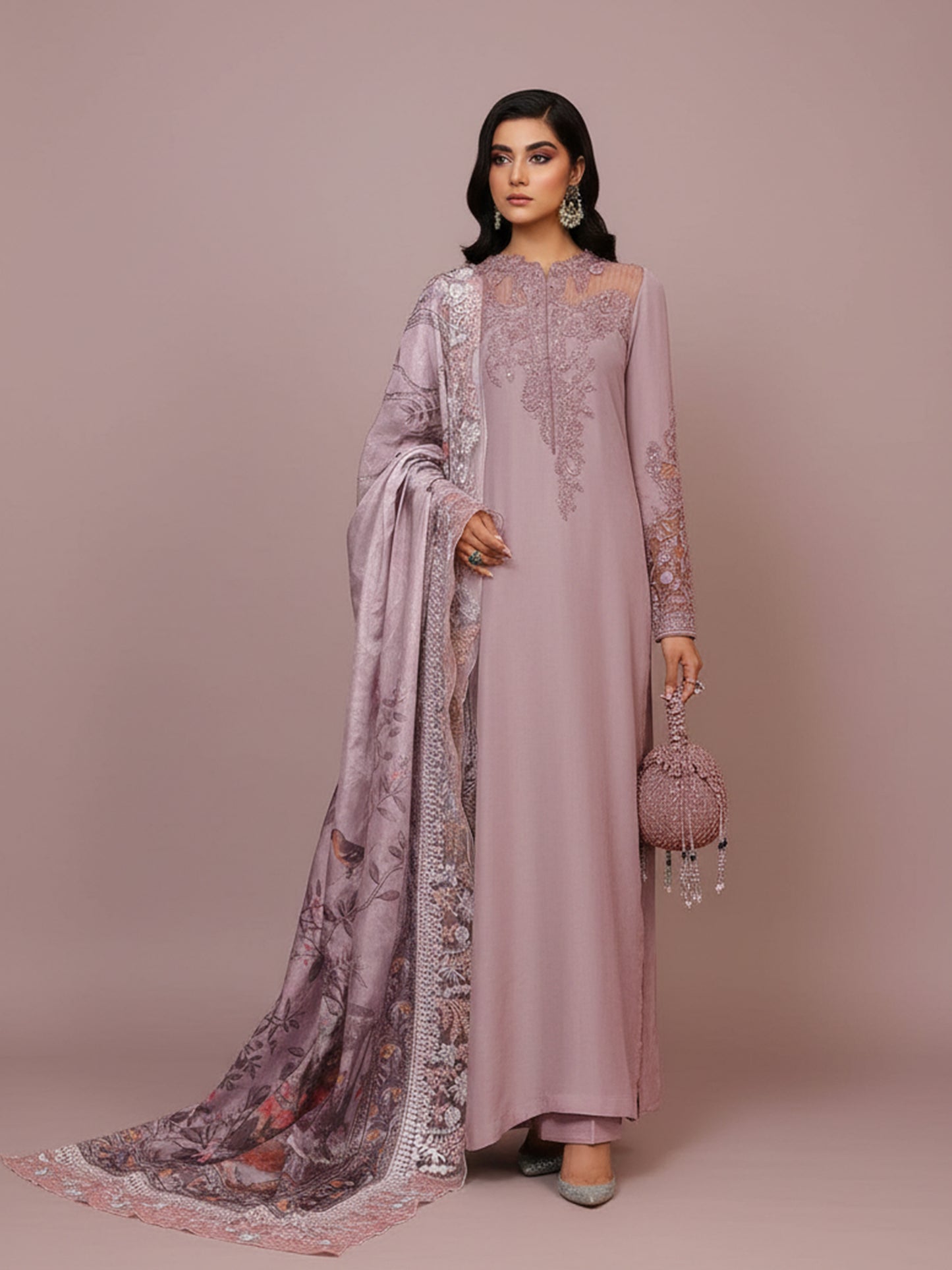 AZURE | Luxurious Silk Festive Collection | Heavy Adda Work & Digital Printed Dupatta