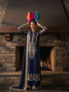 AZMIN by ZIMMIL | Luxury Heavy Embroidered Velvet Winter Suit with Net Dupatta