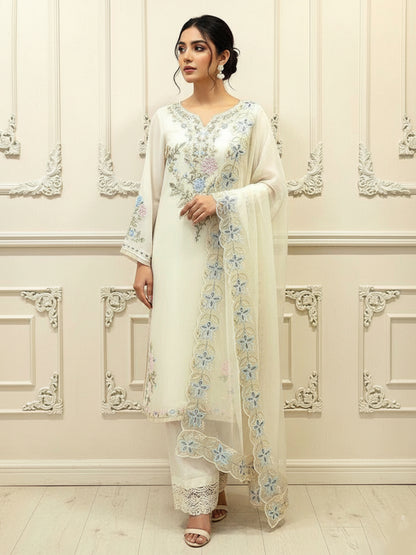 AGHA NOOR | Organza Heavy Spangle, Hand & Adda Work Festive Suit