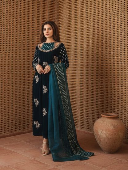 Baroque Velvet Winter Collection | Heavy Handwork & Embroidered 9000 Micro Velvet Suit