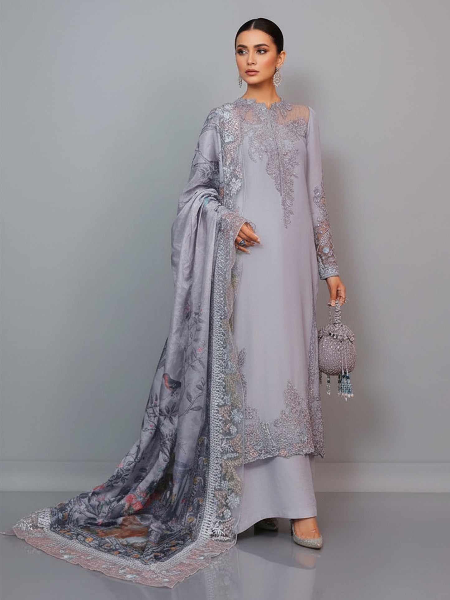 AZURE | Luxurious Silk Festive Collection | Heavy Adda Work & Digital Printed Dupatta
