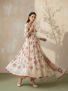 BAROQUE Heirloom Rose: Romantic Dhanak 3PC Suit - Classic Floral with Polka Dot Border
