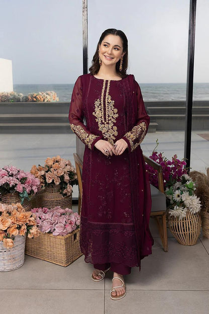 Azure – Luxury Wedding Unstitched 3PC Chiffon Ensemble
