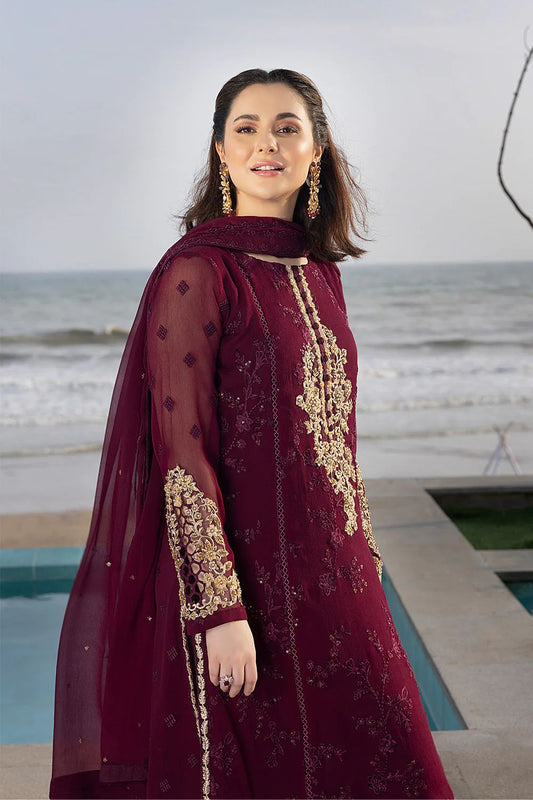 Azure – Luxury Wedding Unstitched 3PC Chiffon Ensemble