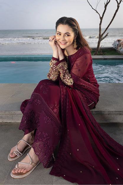 Azure – Luxury Wedding Unstitched 3PC Chiffon Ensemble