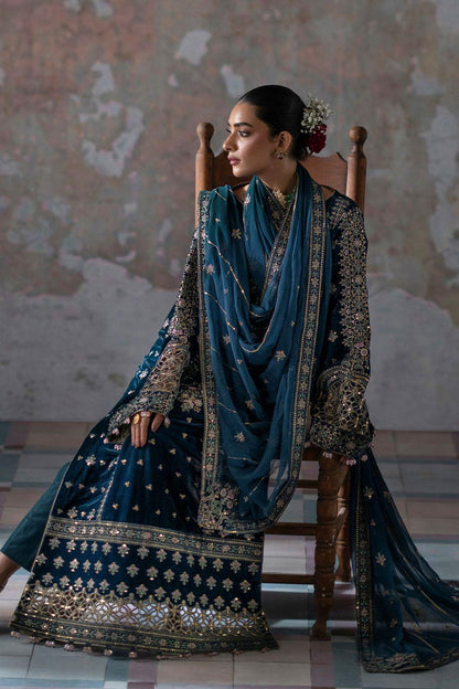 EMAN ADEEL EAY-MEHER-24 | Velvet Heavy Spangle, Hand & Adda Work Winter Suit