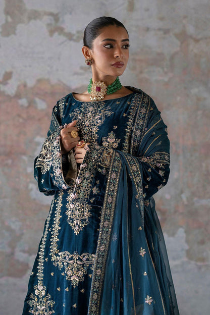 EMAN ADEEL EAY-MEHER-24 | Velvet Heavy Spangle, Hand & Adda Work Winter Suit