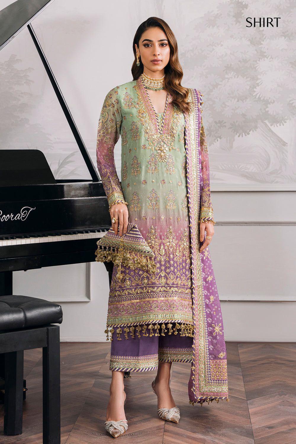 BAROQUE Style Premium Chiffon Replica | Sequins & Handcrafted Adda Work Suit