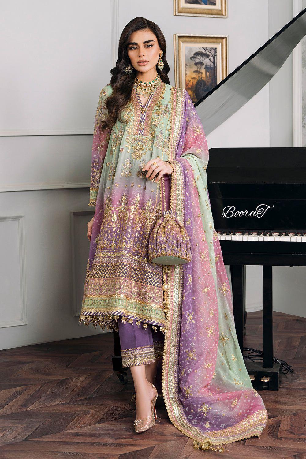 BAROQUE Style Premium Chiffon Replica | Sequins & Handcrafted Adda Work Suit