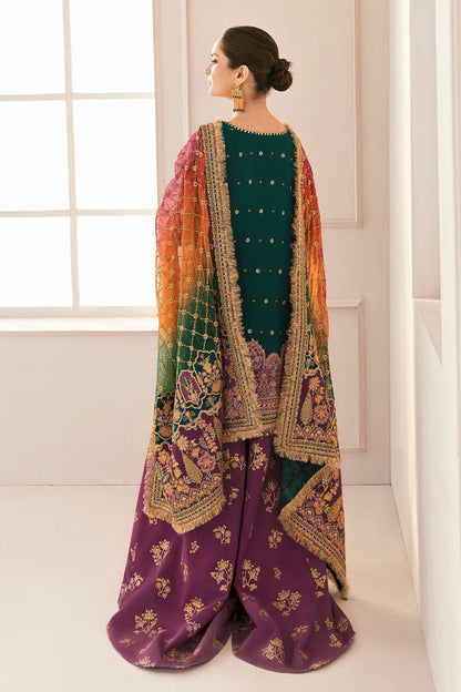 BAROQUE CHANTALEE Style | Organza Heavy Sequins, Adda Work Replica Suit with Double-Shaded Dupatta