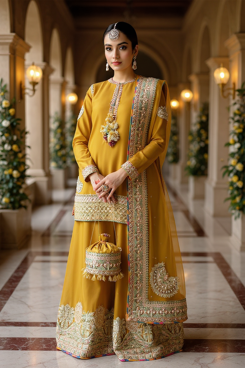 LAAM – Embroidered Organza Replica 3PC Luxury Suit