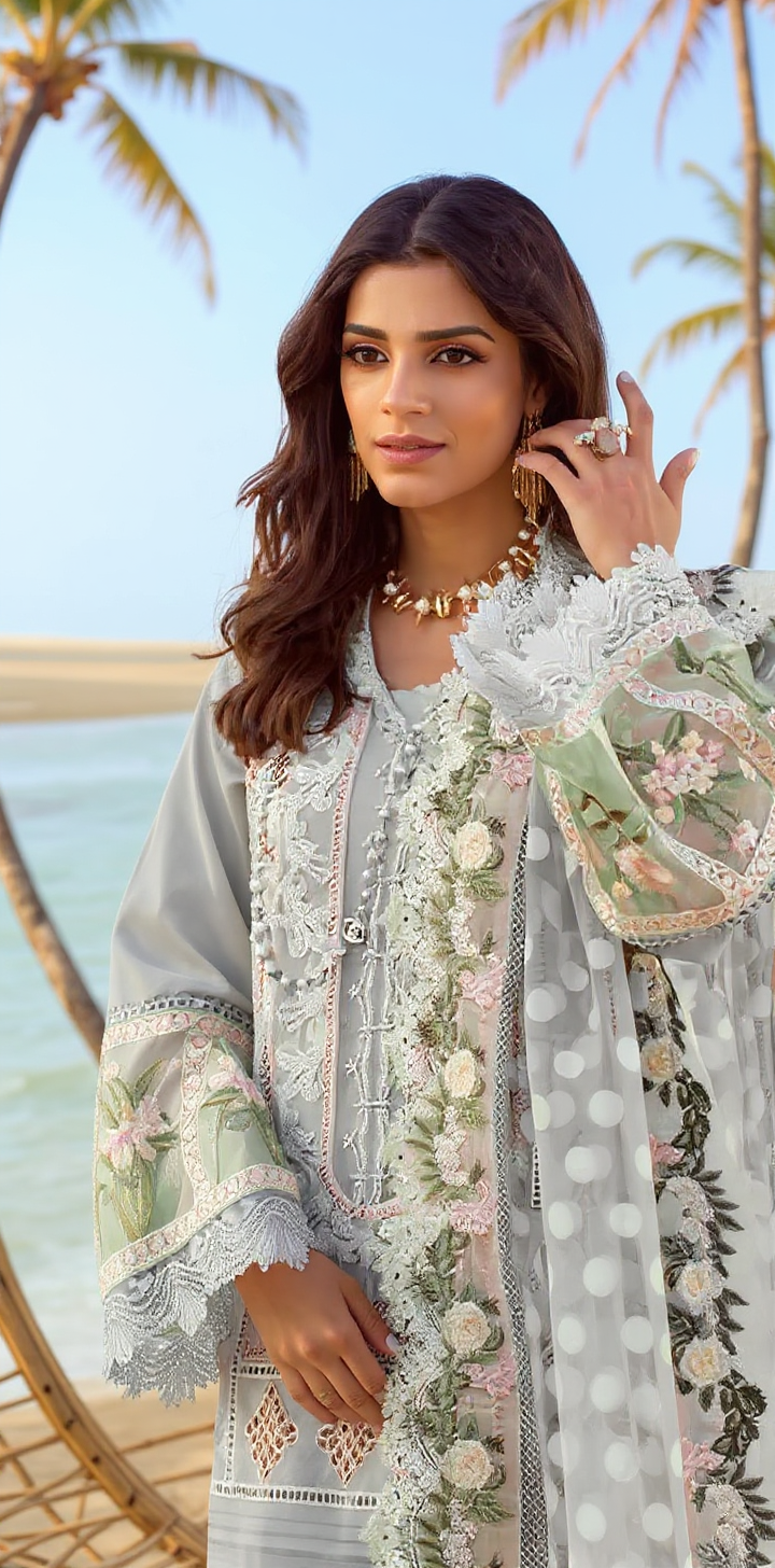 Crimson – Luxury Chikankari Lawn 3PC Jacquard Collection