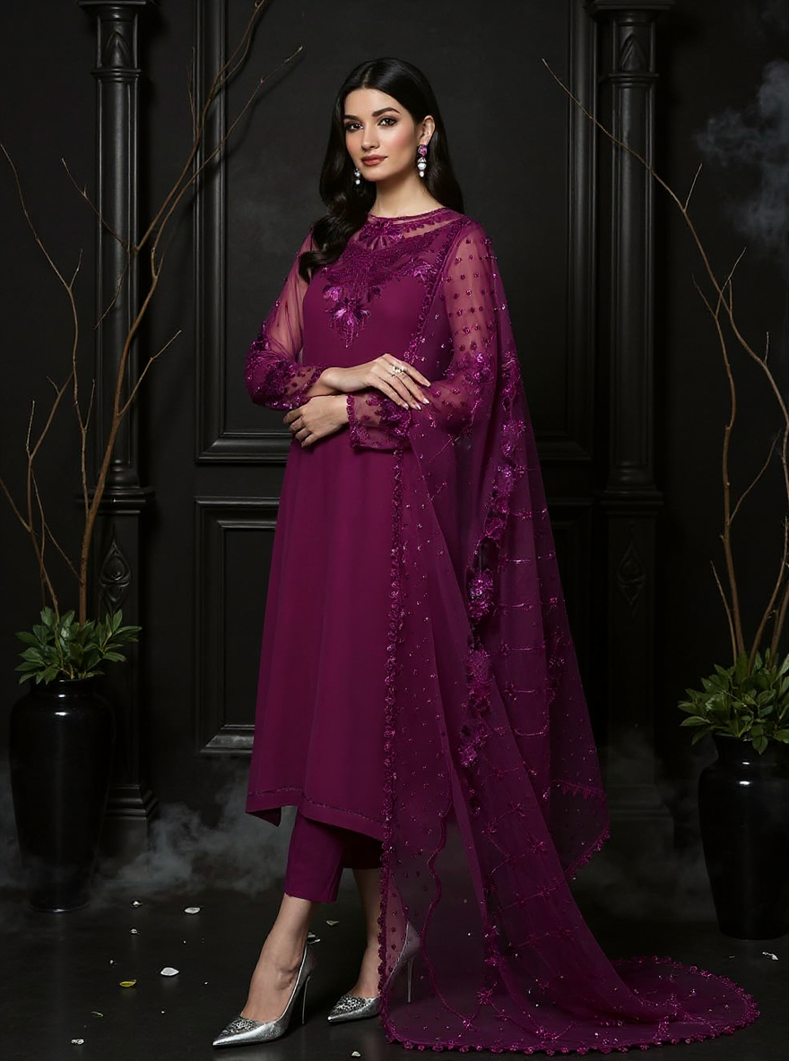 Baroque – Timeless Luxury Chiffon Embroidered 3PC