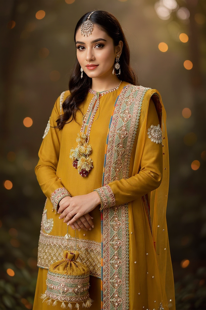 LAAM – Embroidered Organza Replica 3PC Luxury Suit