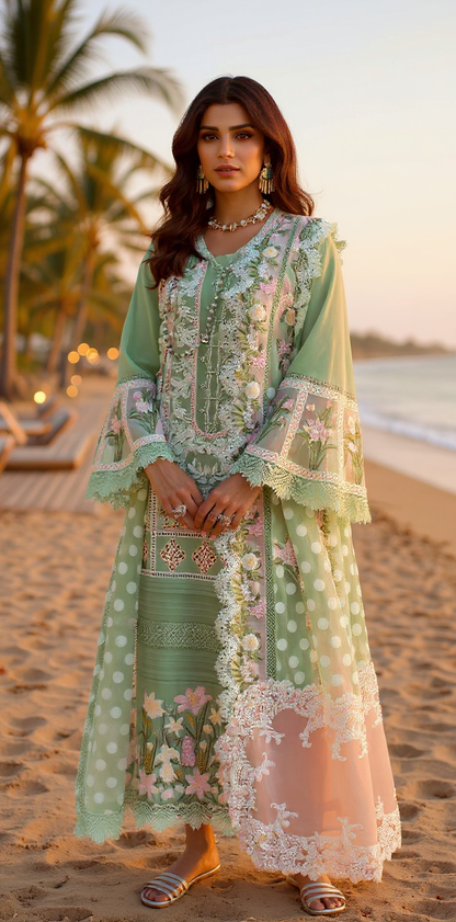 Crimson – Luxury Chikankari Lawn 3PC Jacquard Collection